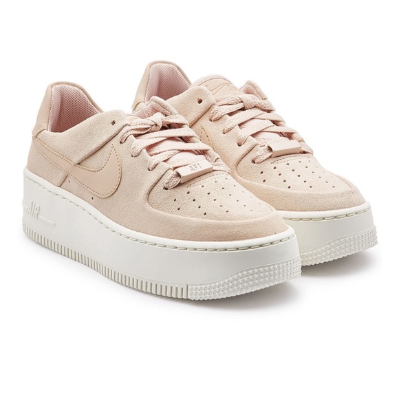 Nike Shoes - Nike Air Force 1 Sage Pale Pink Suede Sneakers